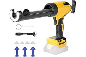 ABONNYLV Cordless Caulking Gun Compatible with DeWalt 20V Max Battery (Tool Only) 10oz Electric Caulking Gun with Anti-Drip, 6-Speed,LED Light – Ideal for Sealing, Filling & Repairing Windows, Bathrooms