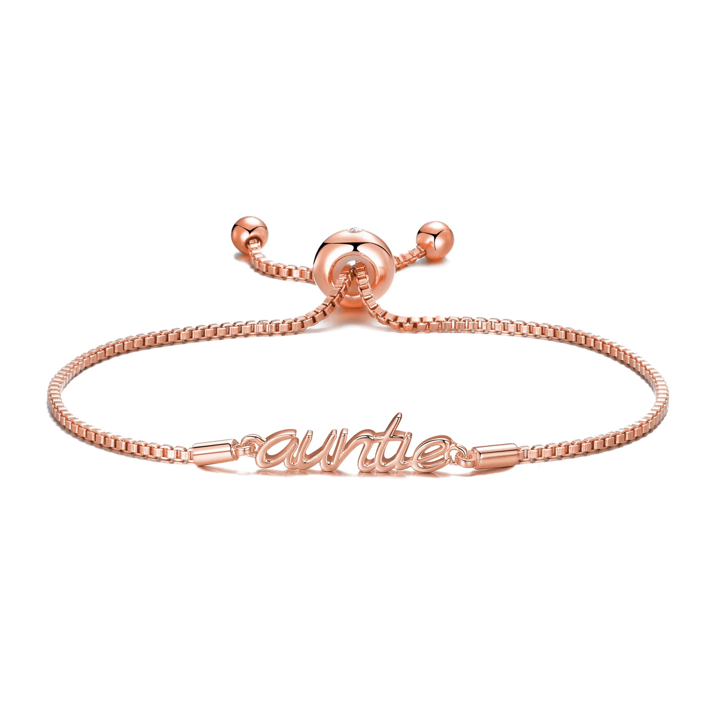 Philip Jones Rose Gold Plated Auntie Bracelet Created with Zircondia® Crystals