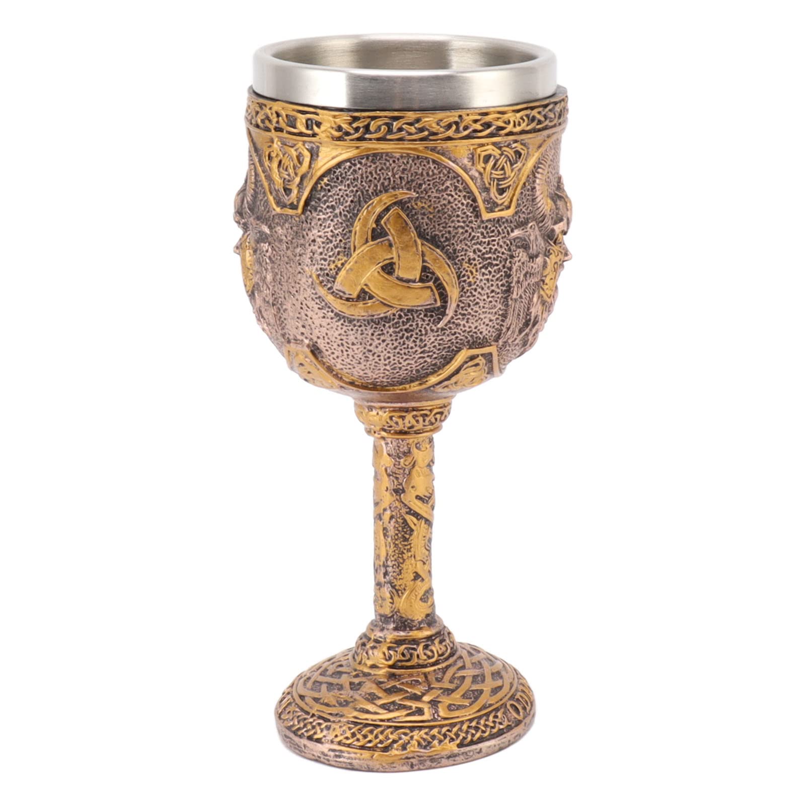 Gavigain Nordic Goblet, Retro Resin Beer Cup, Stainless Steel Drinking Cup for Wine, Soda, Juice, Dinner Parties, Bars, Restaurants
