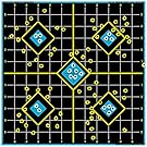 50 Pack - 12" X 12" Sight-In Target - Instant Bright Blast Reactive Shooting Target