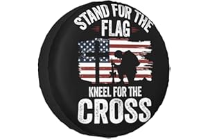 MAEDUE Spare Tire Cover Weatherproof Sun Protection Wheel Tire Cover Universal Fit Trailers RV SUV Truck Camper Travel with US American Flag (17" for tire Diameter 31.49"-32.67"/80-83cm)