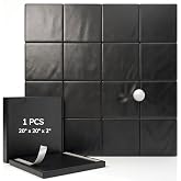 JOHEJOHE 12 Pcs Golf Wall Padding Panels, 20"x20"x2" Indoor Golf Simulator Enclosure with High Density Foam, Soundproof and Protection Wall Padding for Kids Playrooms, Gym, Garage