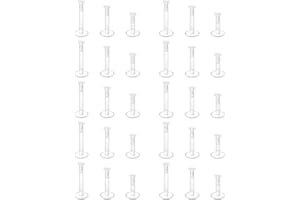 D.Bella Clear Earrings Plastic Earrings for Work Surgery Sports 16g Clear Cartilage Earrings Stud Plastic Helix Tragus Earrin