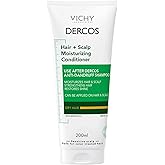 VICHY Dercos Hair &amp; Scalp Moisturizing Conditioner, Anti-Dandruff, 6.7oz | Formulated with Glycerin, Niacinamide &amp; Hyaluronic Acid. Hydrates post dandruff treatment. Dermatologist certified.