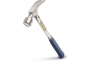 ESTWING Framing Hammer - 22 oz Long Handle Straight Rip Claw with Smooth Face & Shock Reduction Grip - E3-22S