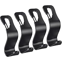 Car Seat Hooks, Headrest Hooks for Purses Groceries Bags with Metal Lock, 4 Pack Car Purse Holder
