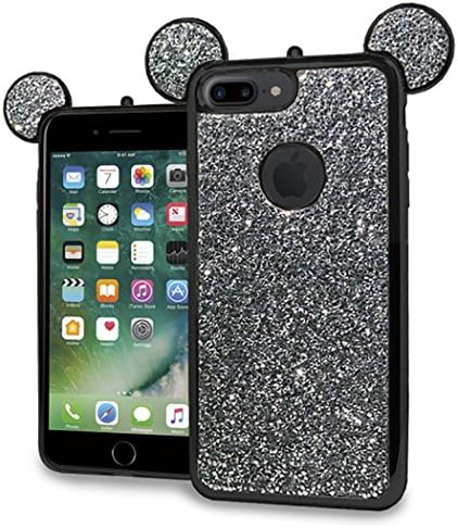 (XL) iPhone 7 Plus ONYX Teddy Case SILVER/BLACK