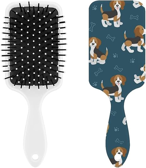 Amazon Co Jp エアクッションコーム かわいい ビーグル 犬柄 ヘアブラシ パドルブラシ 美髪ケア髪 エアクッション櫛 ヘアーブラシ くし ヘアケア パドルブラシ 頭皮マッサージコーム 弾力クッション 球状ピンヘッド 軽量 握りやすい 血行促進 静電気防止 メンズ