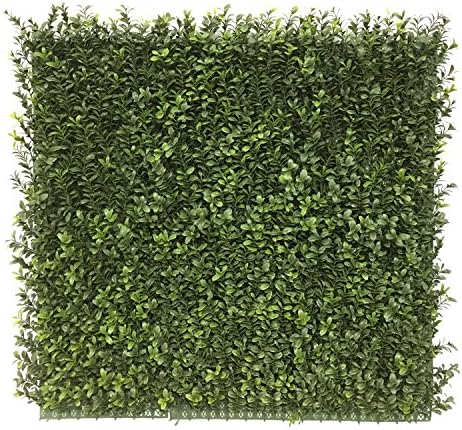 BESAMENATURE 6 Pieces 12" L x 8" W Artificial Boxwood Hedge Panels, UV Protected Faux Greenery Mats Suitable for Both Outdoor or Indoor Decoration