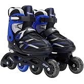 Chicago Inline Skates for Kids &ndash; Durable Top Performance Roller Blades with Secure Fit, Breathable Mesh Boot &amp; Power Strap, 70mm Urethane Wheels with ABEC-3 Precision Bearings &ndash; Indoor/Outdoor Use