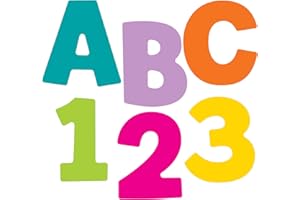 CARSON DELLOSA EDUCATION Carson Dellosa 152-Piece 3" Colorful Bulletin Board Letters for Classroom, Alphabet Letters, Numbers, Punctuation & Symbols, Cutout Letters for Bulletin Board, White Board and Colorful Classroom Decor