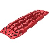 ARB TRED PRO Recovery Boards, EXOTRED Composite, Red/Black | SIPE-LOCK Grip Profile, Nylon Material, Contoured Teeth, Ergonomic Handle