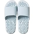V-shine Acupressure Massage Slippers Therapeutic Reflexology Sandals for Foot Acupoint Massage Shiatsu Arch Pain Relief Non-Slip Massage Shoes for Bath Shower