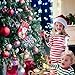 BUZIO Christmas Ball Ornaments, Shatterproof Xmas Tree Decoration (65 Pcs, 30 Styles, 7 Sizes) Perfect Hanging Ball for Holiday Wedding Party (1.5” - 4.5”)