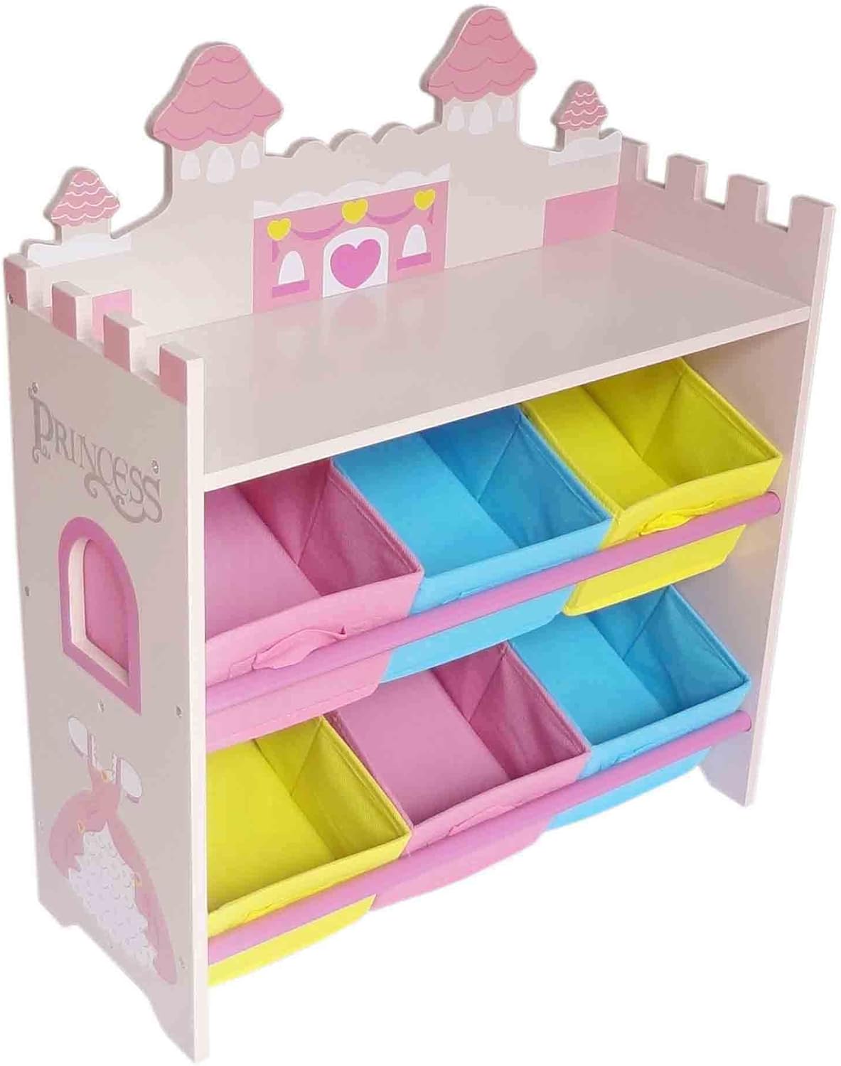 Estanteria Juguetes HOMCOM Estanteru00eda De Juguetes Con Ruedas