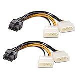 Cable Matters 2-Pack 8-Pin PCIe to Molex (2X) Power Cable 4 Inches