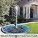 Solar Fountain Pump with LED Lights, Snowflake Shape 2.4W Free Standing Bird Bath Fountain Water Pump, Outdoor Floating Fountain Pump Kit for Garden, Pool, Pond, Patio Ideal Decoration, 8.7