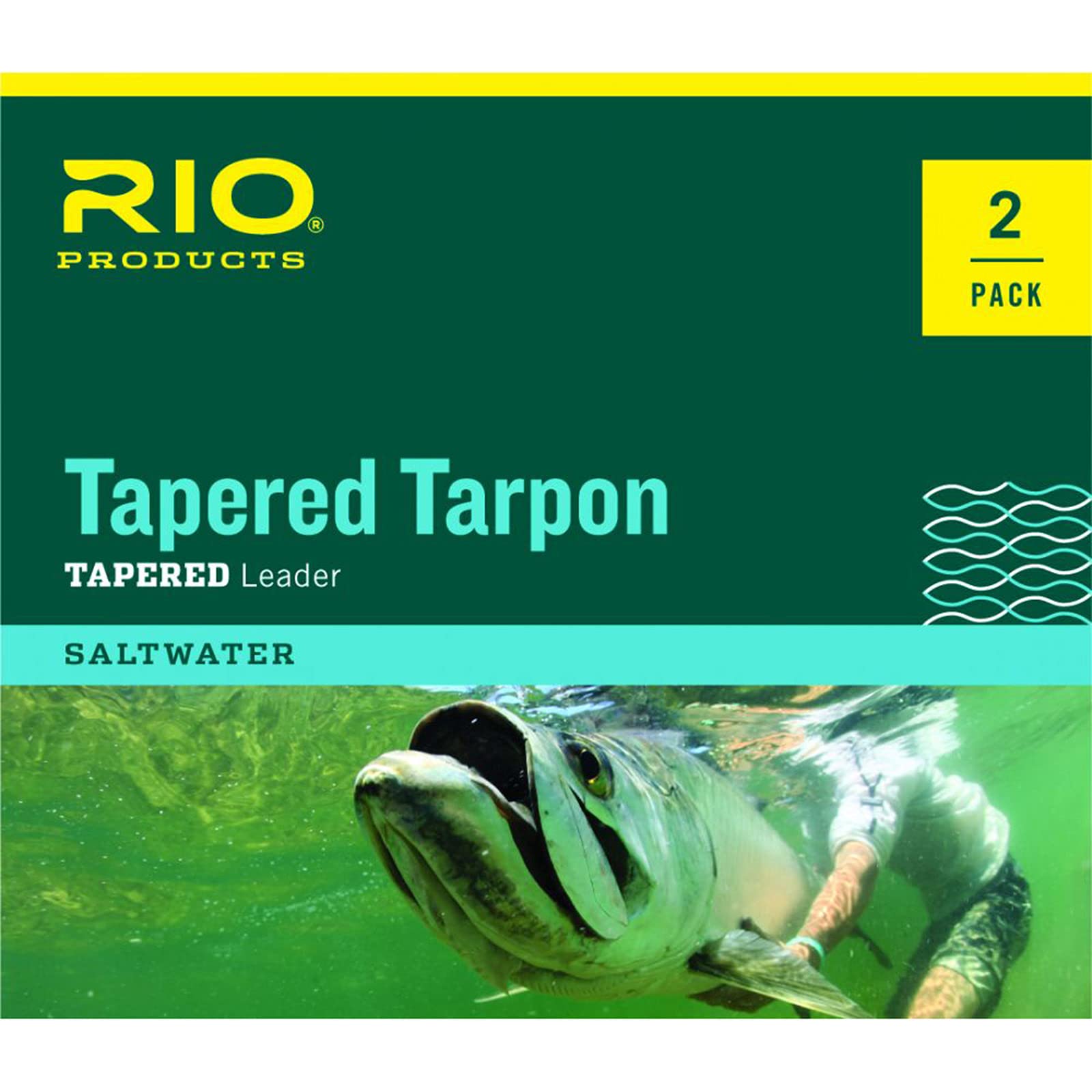 RIO PRODUCTS Tapered Tarpon Fc Shock Leader 12Ft- 2Pk 20/60 Lb