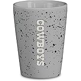 Rico Industries NFL Football Dallas Cowboys Wordmark Grey 2oz Ceramic Shot Glass for Fans, Laser Engraved In Team Color Single Shot Glass