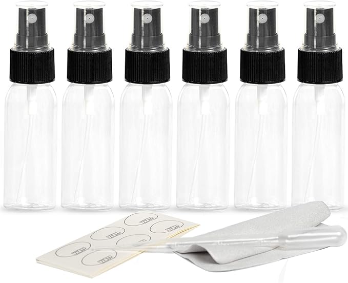 Small Spray Bottles Fine Mist Travel Size Refillable Clear Color