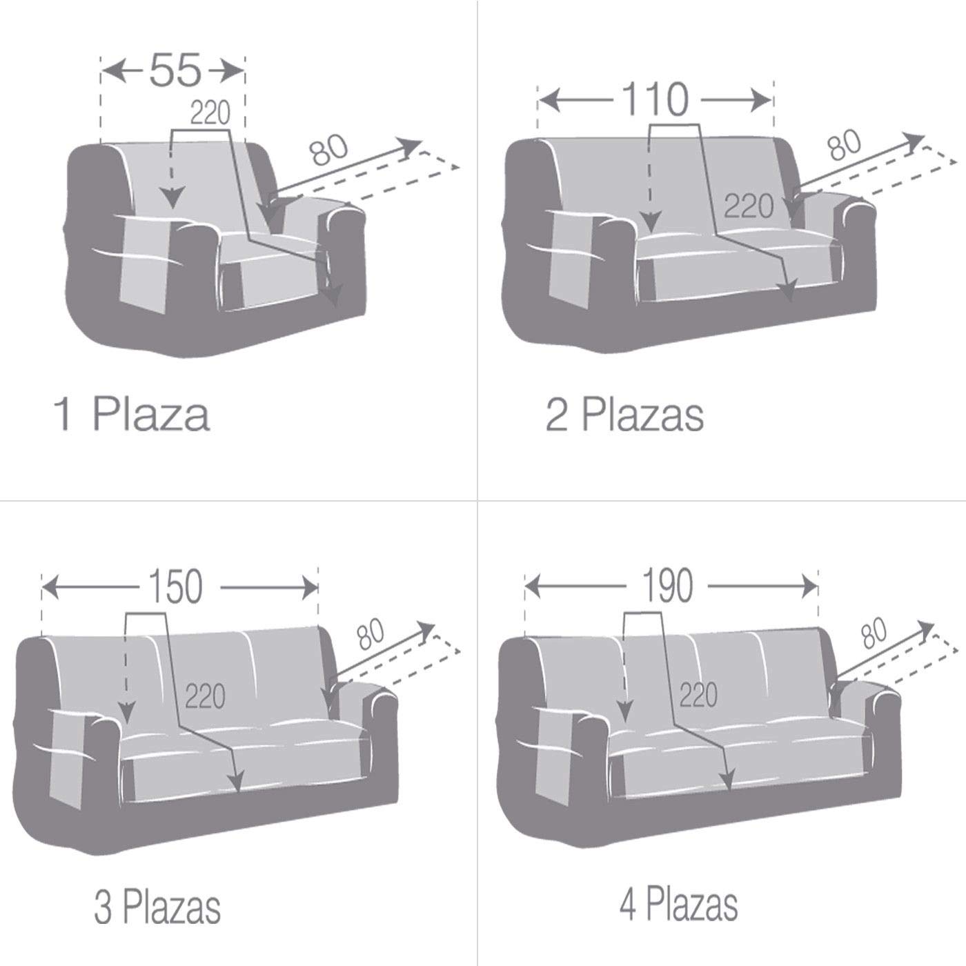medida 1 plaza 55cm de respaldo color