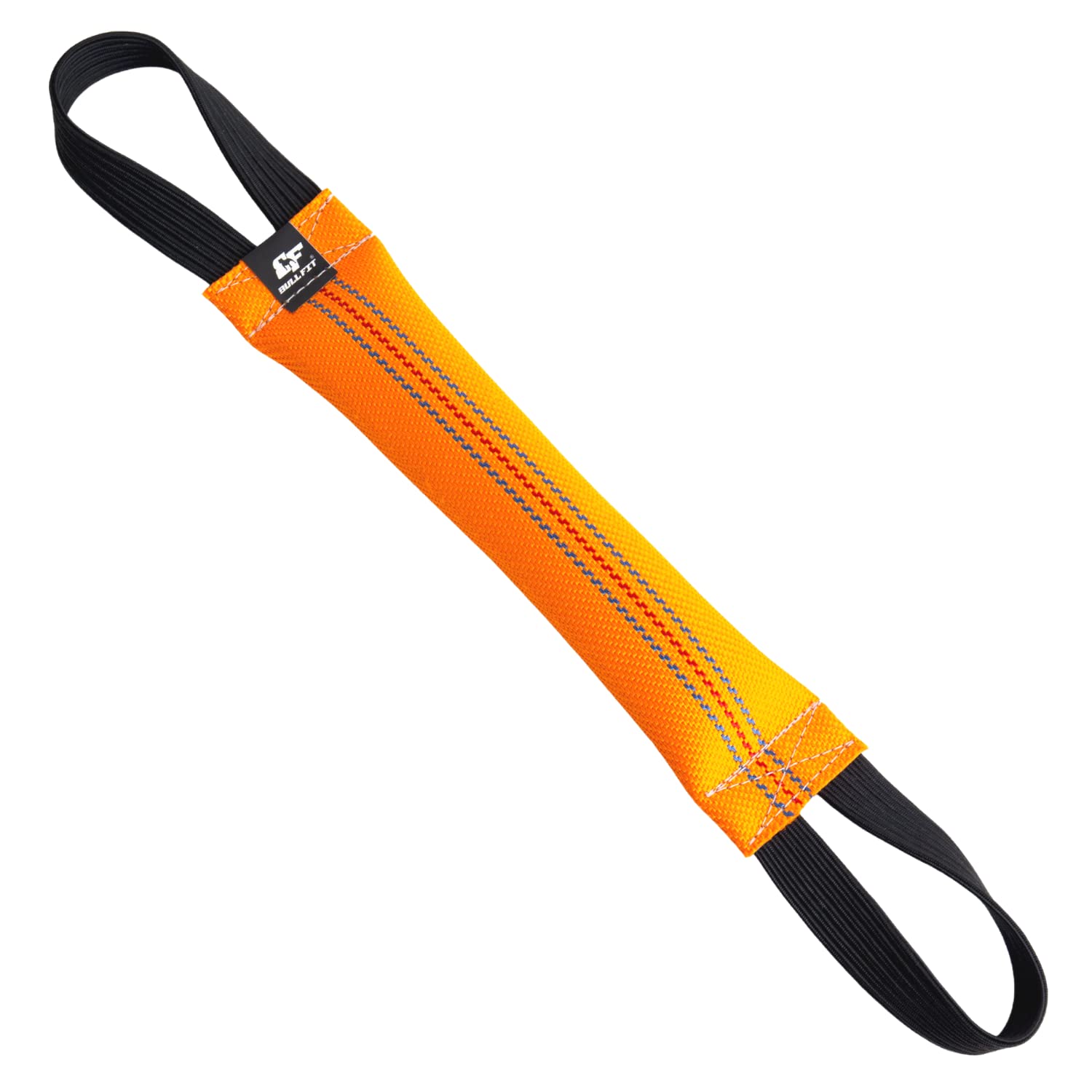 Bull Fit Bungee Dog Tug Toy 30 cm with 2 Handles - Made of Durable & Tear-Resistant Fire Hose - Ideal for Tug of War, Fetch & Puppy Training of Medium to Large Dogs - Firmly Stitched Dog Pull Toy