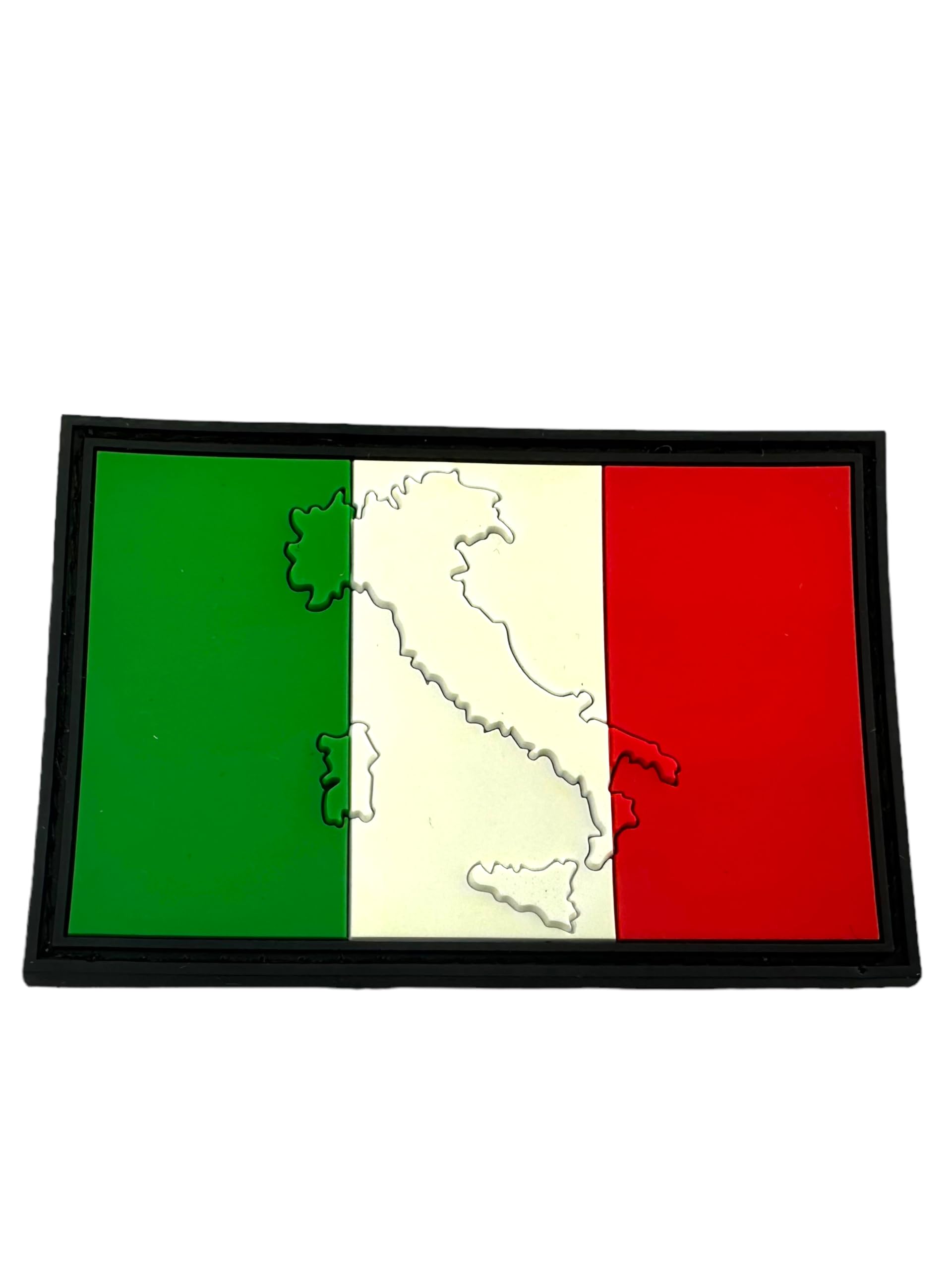 Embossed Italy Italian Flag Airsoft Paintball PVC Patch
