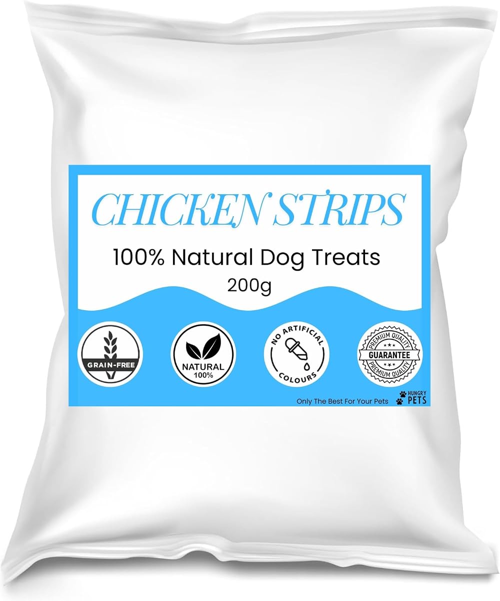 Hungry Pets Premium Natural Dog Treats Chicken Strips 200g