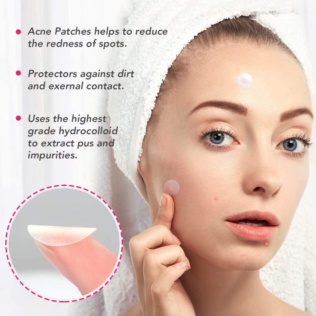 Acne Pimple Patch (120 Patches), Absorbing Hydrocolloid Spot Dots Treatment Master, Tea Tree Oil
