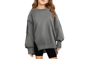 CharmWM Sweatshirts For Teen Girls Trendy Crewneck Oversized Kids Tops Long Sleeve Cute Fall Clothes