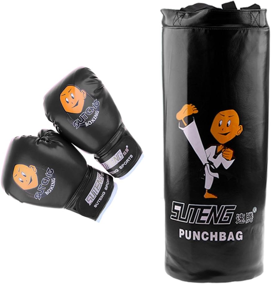 Children Youth Kids Boxing Kit Training Bag Set Punching Bag Kickbag Gloves Heavy Bag Bundle