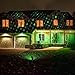 1byone Christmas Laser lights with Green Christmas Tree and Red Stars, Class IIIA, 2.0mW power, Projection Lights for Christmas, Holiday, Party, Landscape, and Garden Decoration, Black