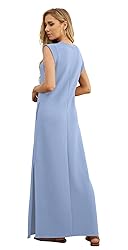 GRECERELLE Womens Summer Casual Round Neck Split