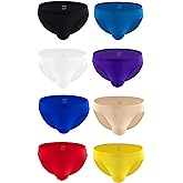 Gudan Mens Silky Bikini Briefs Low Rise Underwear Pack of 4 or 8