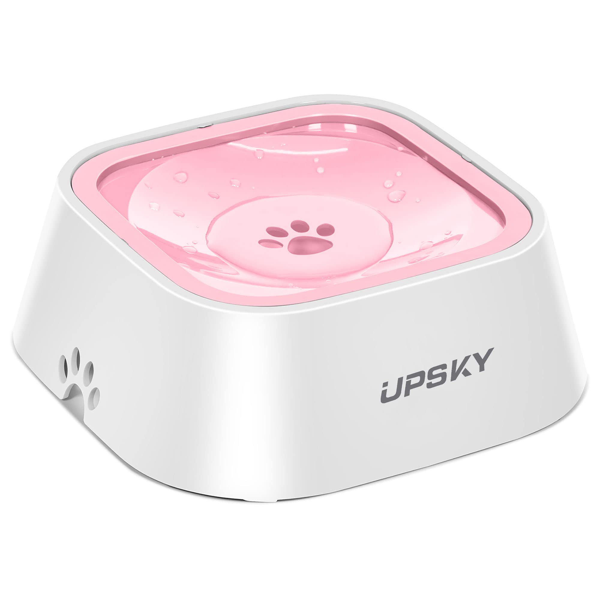 UPSKY No-Slip Slow Drinking Bowl - 35oz No Spill Pet Dispenser for Dogs and Cats