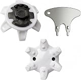 LONGKUN Golf Shoe Spikes 20 Pcs Replacements with 1 Cleats Wrench White Grey view 2