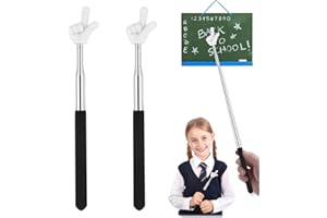 Retractable Pointer for Classroom Kids Reading, Dumero Extendable Finger Pointer Stick, School Long Collapsible Telescoping Hand Pointing Stick, Classroom Teacher Must Have Supplies Essentials, 2 Pack