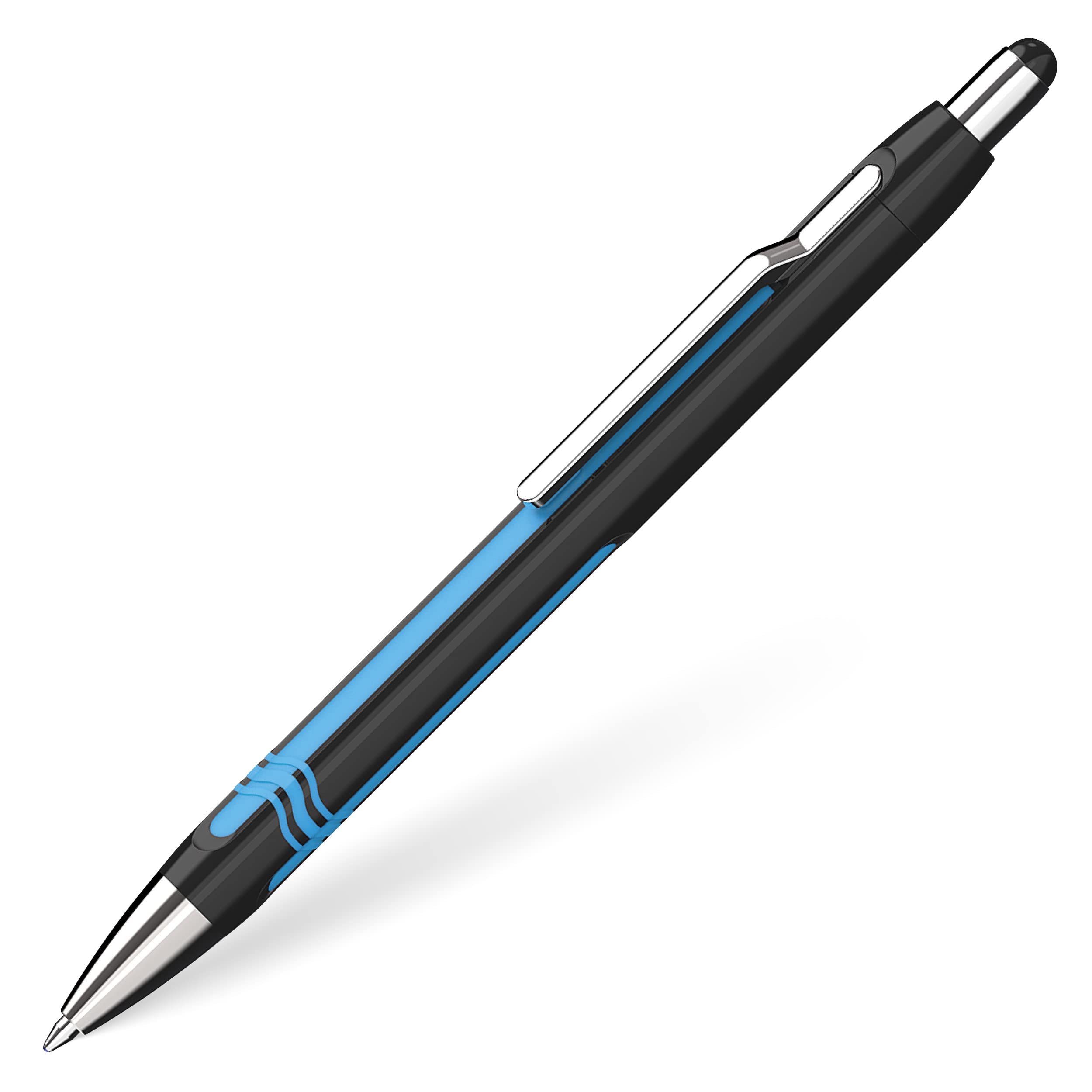 Schneider Epsilon Ballpoint Pen with ViscoGlide® Technology, 6 Colours No Nero-ciano,Blue,Cyan,Black