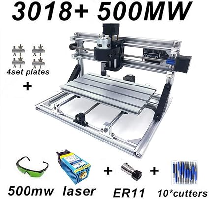 Cnc Fraiseuse Cnc 3018 Cnc Fraiseuse Fraiseuse Fraiseuse Cnc Grbl Commande Diy Mini Cnc Machine A Bricoler 3 Axes Pcb Fraiseuse A Bois Avec Controleur Offline Er11 500mw Laser Amazon Fr Fournitures De