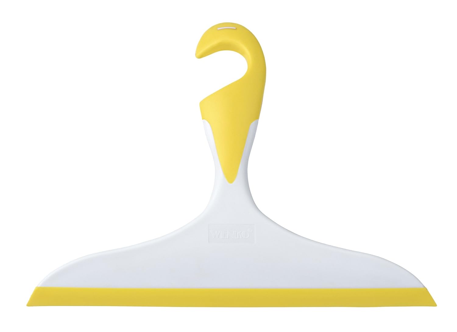 WENKO Bathroom Squeegee Loano BananaYellowShower Wiper, with Hook, 17