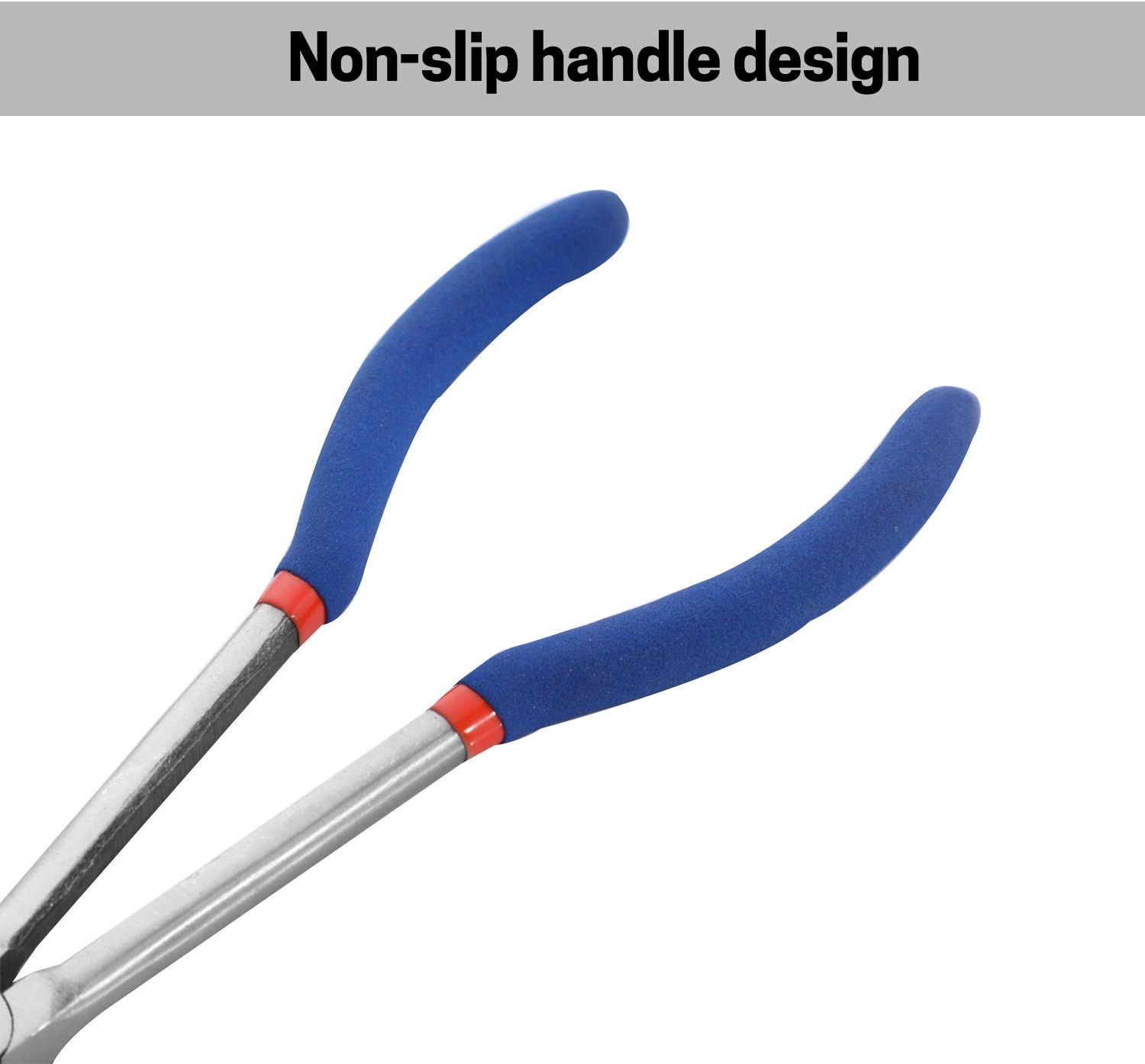 WISEPRO 11 Inch Extra Long Nose Pliers, Bent Long Nose Pliers, Long Nosed Pliers Long Reach - Image 5