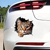 2pc Kitten Peeking Car Sticker 5.12''x4.53''- Scratch-Resistant PVC Material, Suitable for Vehicles, Laptop, Window, Wall, Fun Bumper and Body Decoration, Cat Accessories | CZ01