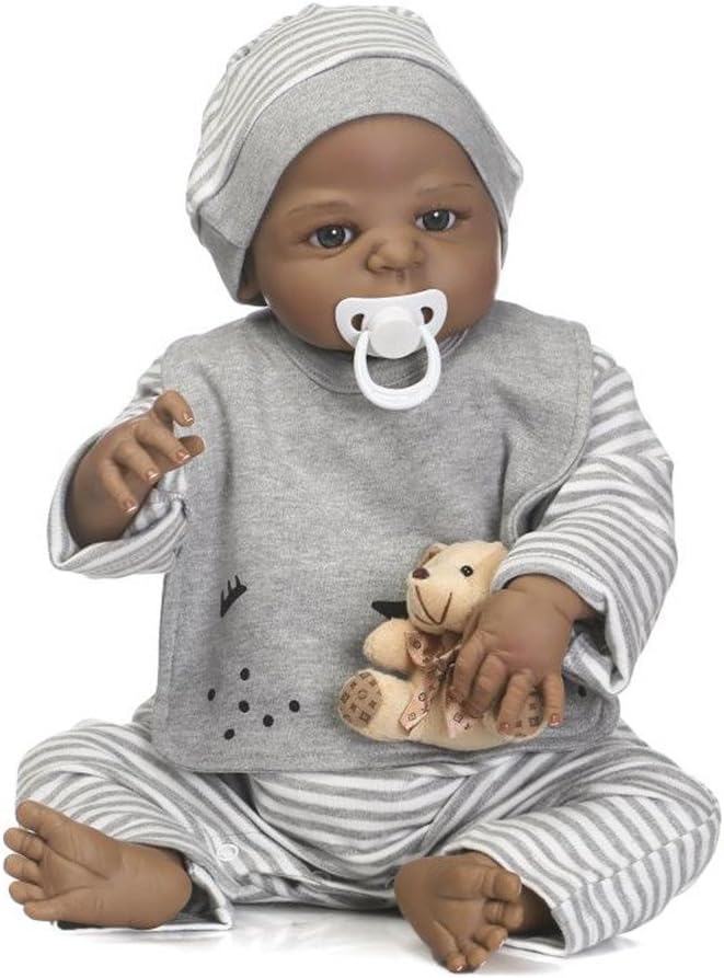Prezzo Nicery Bambola Reborn Indian Style Baby 22 pollici 48-55cm Kids Hard Silicone Vinyl Boy Girl Toy per il giorno di Natale del Ringraziamento ID55-1BNIT Offerte