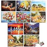 Hiboom 10 Pack 16 Piece Jigsaw Dementia Puzzles for