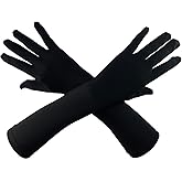 Chendvol Men's and Women's 15'' Elbow Length 20s Stretchy Cosplay Costume Gloves