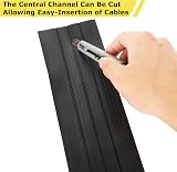 YOUNTHYE 3m Rubber Floor Cable Cover Protector 3 Channel Wire Cover for Office view 7