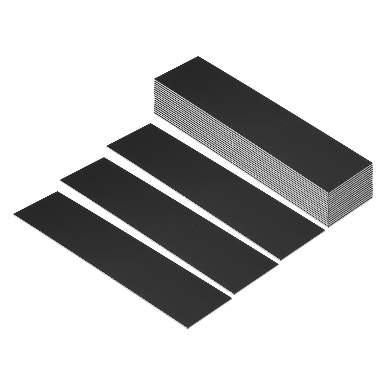 Photo 1 of PATIKIL 8"x2" Blank Name Plates, 20 Pack Custom Engraved Name Plate Rectangle Laser Engraving Blanks for Personalized Nameplates Office Desk DIY Painting Supplies, Black, White