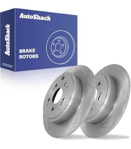 AutoShack Front Drilled & Slotted Brake Rotors & Caliper Kit For 2006-2014 Honda Ridgeline 3.5L V6 - Black Matte Finish, 4-Piece Set