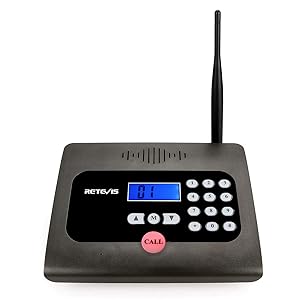 Retevis RT57 Wireless Intercom System Full Duplex No Delay Communication Caller ID Long Range Intercom Baby Elderly Monitor for Home Care and Office Communication(Black 1 Pack)