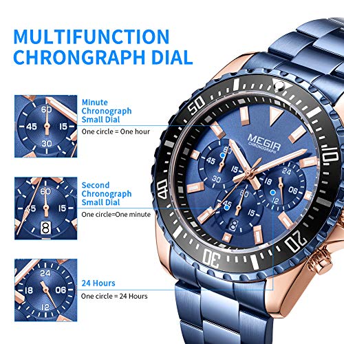 MEGIR-Mens-Business-Work-Analogue-Quartz-Wrist-Watch-with-Stainless-Steel-Band-Calendar-Stopwatch-Luminous-for-Collection